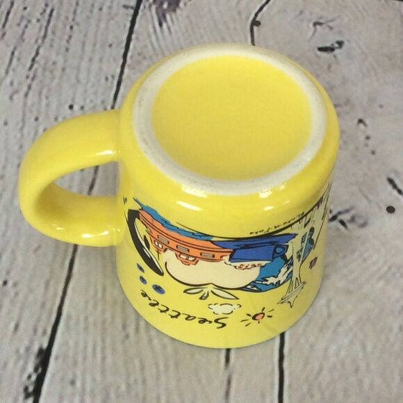 LUKE-A-TUKE ❤️Seattle Coffee/Tea Mug/Cup Yellow Ceramic Multicolored Collectible - Picture 6 of 6
